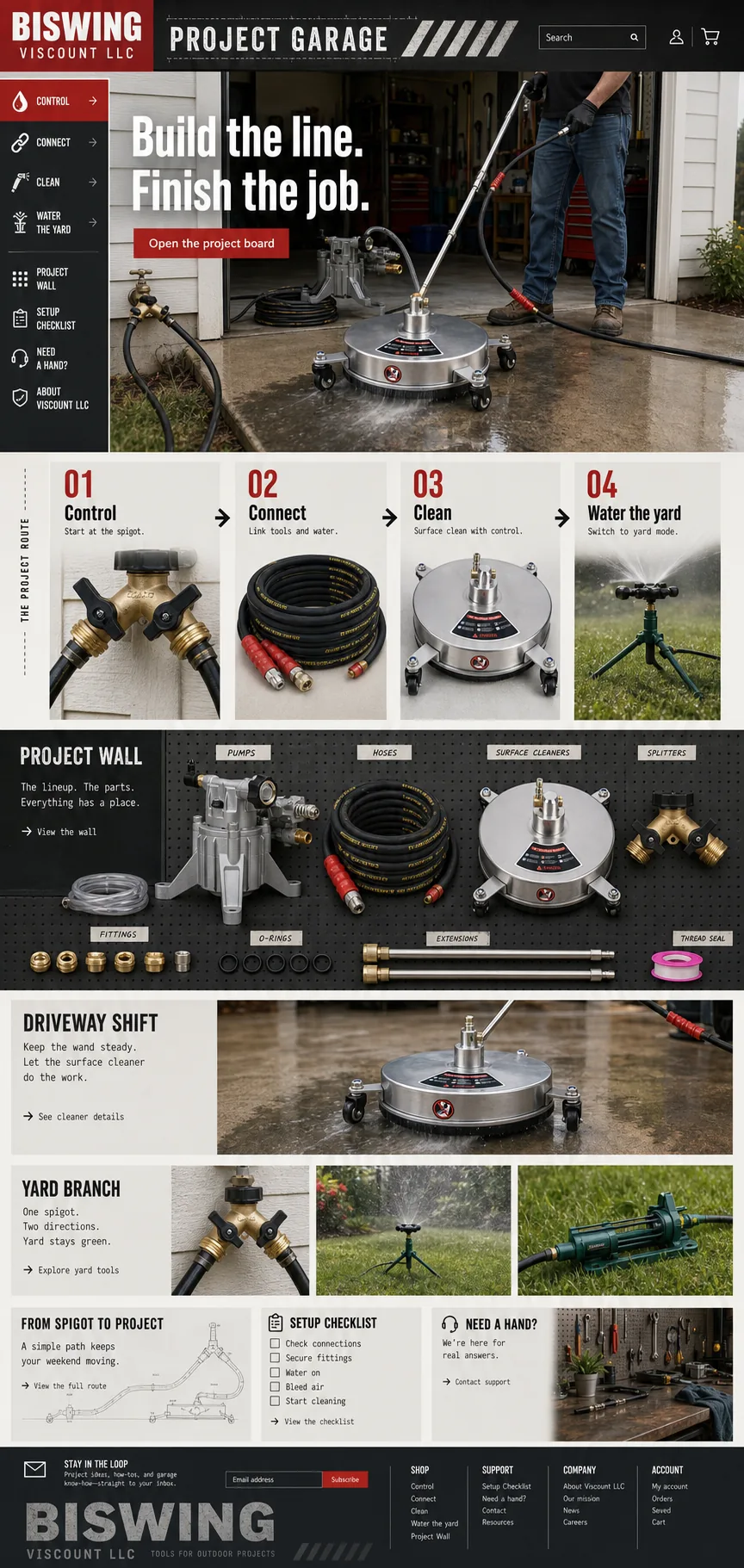Biswing Project Garage 英文历史设计模板